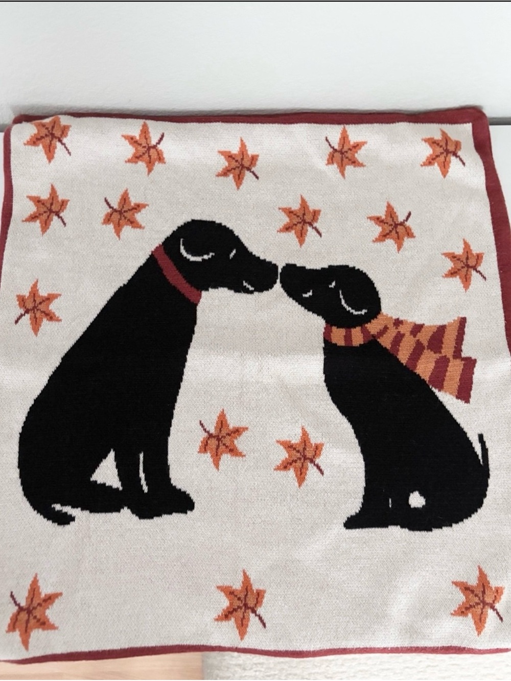 THE FARMHOUSE Rachel Ashwell Sweater Knit Fall Labrador Pillow Cover 20”x20”